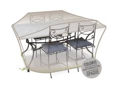 Housse de protection Cover Air pour table rectangulaire + 6 chaises - 190 x 120 x 70 cm - Jardiline
