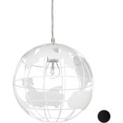 Lampe murale lampadaire décoration design à suspension abat-jour boule globe blanc - Blanc