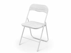 Milton & oldbrook chaise pliante florence blanc MIFU000043-WH