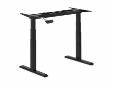 Piétement de bureau assis debout pied table réglable en hauteur (h: 620-1 280 mm, l: 1000-1700, max. 125 kg, gris) helloshop26 14_0005929