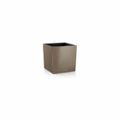 Pot Cube 40 Lechuza Kit Complet Argent métallisé - 40 cm - Argent métallisé