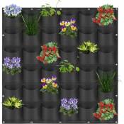 Sac pour plante mural,Sacs de plantation à suspendre à 36 poches verticales à fixation murale pour plantes aromatiques de jardin d'intérieur ou