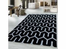 Scandinave - tapis à style nordic - noir 080 x 250