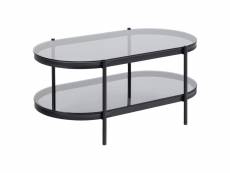Smuk table basse 95 cm tory verre fumé ZSFU000523-BK