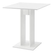 Table à manger de forme carree table design pour salle à manger cuisine salon panneau de particules melamine 65 x 65 x 78 cm blanc