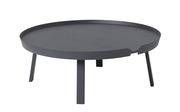 Table basse Around XL / Ø 95 x H 36 cm - Muuto gris en bois