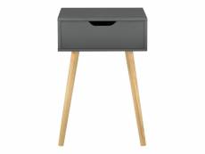 Table basse pour salon meuble design avec tiroir pvc 60 cm gris helloshop26 03_0006164