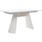 Table extensible design laqué blanc 200/260 cm Eklips