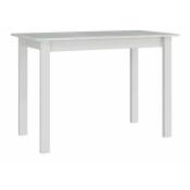 Table Victorville 116, Blanc, 76x60x110cm, Stratifié, Bois, Partiellement assemblé - Blanc