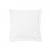 Taie d'oreiller satin de coton 63x63 cm blanc