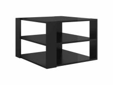 Vidaxl table basse noir brillant 60x60x40 cm aggloméré