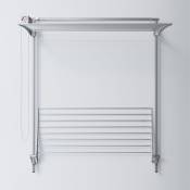 Wall Plus, Étendoir à linge vertical, en aluminium et acier avec deux grilles - Foxydry