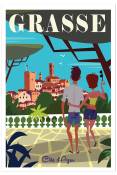 Affiche voyage à Grasse sans cadre 40x60cm