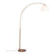 Arc-basic - Lampe arquée - 1 lumière - h 1760 mm - Cuivre - Rustique, Moderne - éclairage intérieur - Salon - Cuivre - Qazqa
