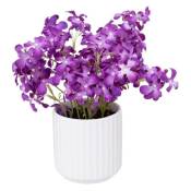 Atmosphera - Composition Florale & Vase Violette 27cm