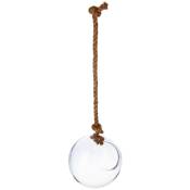 Atmosphera - Vase boule verre et corde D19cm créateur d'intérieur - Transparent