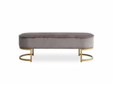 Banquette velours pieds or vita - velours taupe