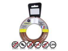 Bobine fil électrique 4mm câble marron 15mts sans halogène E3-28492