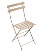 Chaise pliante Bistro / Métal - Fermob beige en métal