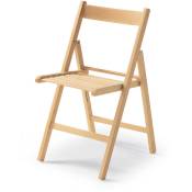 Chaise pliante en bois naturel - 79 x 42.5 x 47.5 cms