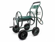 Chariot dévidoir pour tuyau d’arrosage jardin enrouleur avec tuyau mobile helloshop26 16_0002542