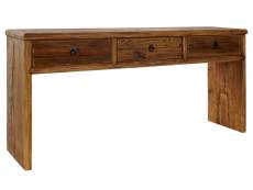 Console / table console en bois recyclé et pin coloris marron - longueur 162 x profondeur 40 x hauteur 76 cm