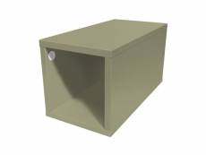 Cube de rangement bois 25x50 cm 25x50 taupe CUBE25-T