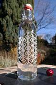 Freiglas Gourde en verre de 1,0 l - Motif fleur de