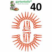 Gartenteile - 40 couteau de rechange adapté pour Güde rt 250/18 Li Ion tondeuse à gazon
