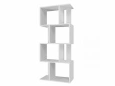 Gilda - bibliothèque modulable style moderne - dimensions 59.5x30x140 cm - meuble séparateur de pièce - blanc
