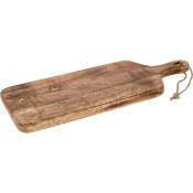 Home Styling - Planche de service et de découpe en bois de manguier, 40 cm.