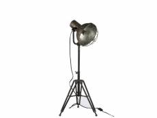 Lampe sur pied ronde metal gris 93 cm - l 35 x l 30