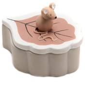 Le Monde Des Animaux - Petite boite à dents de lait souris feuille grise