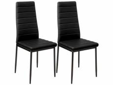 Lot de 2 chaises de salle à manger salon cuisine design noir helloshop26 08_0000511