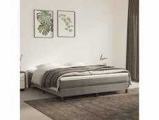 Matelas de lit relaxant à ressorts ensachés gris clair 160x200x20 cm
