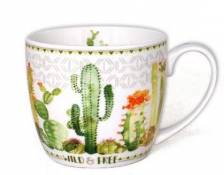 Mug Imprimé Cactus - 380 Ml - Céramique - Blanc