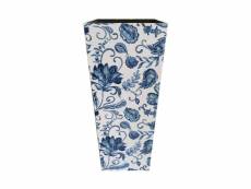 Rebecca mobili porte-parapluies stockage canvas mdf blanc bleu vintage 50x21x21