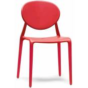 Scab Design - 6 Chaises design gio - Lot de 6 - intérieur et extérieur - Rouge