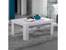 Table basse rectangulaire laqué blanc - crac - l 110 x l 60 x h 43 cm