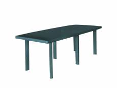 Table de jardin vert 210 x 96 x 72 cm plastique 43596