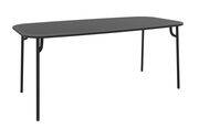 Table rectangulaire Week-end / 180 x 85 cm - Aluminium - Petite Friture noir en métal