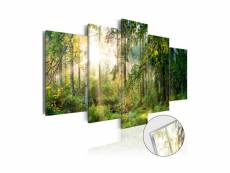 Tableau sur verre acrylique - green sanctuary [glass]-200x100 A1-Acrylglasbild310