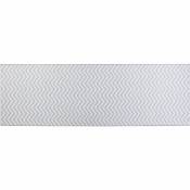 Tapis Classique Blanc et Gris 80 x 240 cm en Polyester