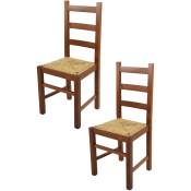 Tommychairs - Set 2 chaises RUSTICA pour cuisine, bar