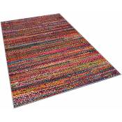 WellHome Tapis salon en polyester Impressionist Rouge - 100x150cm - Rouge