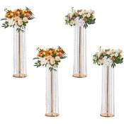 4PCS Support de Fleurs de Mariage 90 cm Porte-fleurs