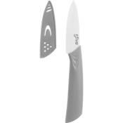 5five - couteau d office céramique zirco lame 7,5cm - Gris et blanc