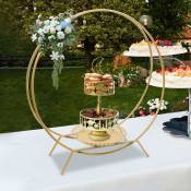 80cm métal mariage cake stand arc ballon rond décoration