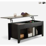 Ahd Amazing Home Design - Table basse relevable de salon moderne coffre de rangement Toppee Couleur: Noir