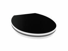Allibert - abattant wc ultra plat noir brillant - kristal